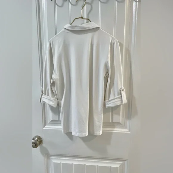 J. McLaughlin Classic White Button-Down Shirt - Picture 2 of 9